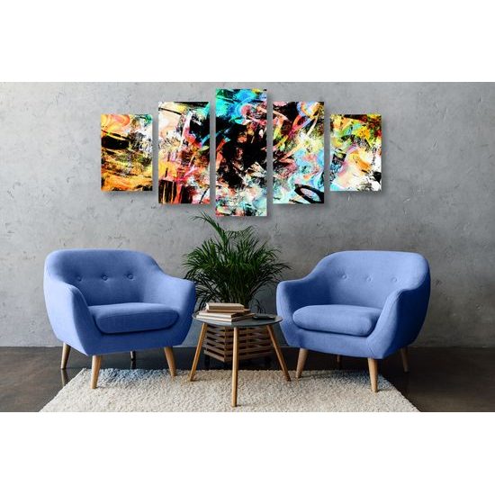5-dielny obraz originálne graffiti umenie
