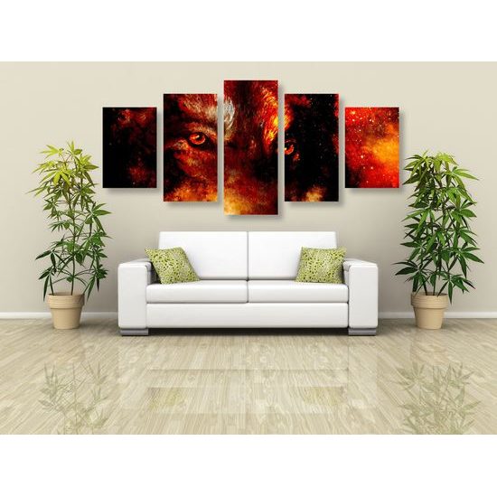 5-dielny obraz vesmírny vlk