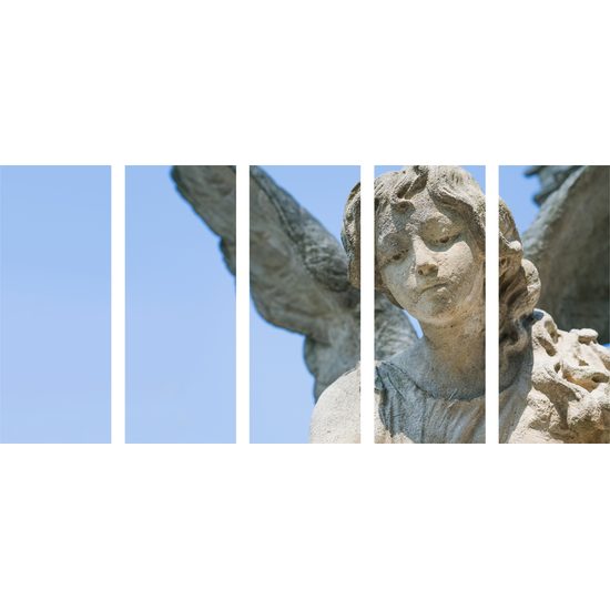 5-dielny obraz veľká socha anjela