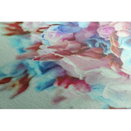 Obraz kytica ruží v pastelových farbách