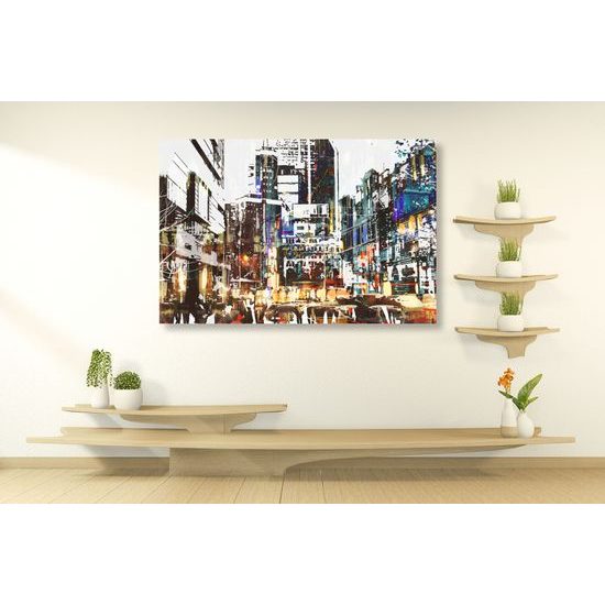 Obraz rušná ulica metropoly