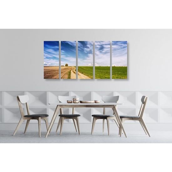 5-dielny obraz nádherná krajina