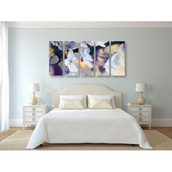 5-dielny obraz nádherné kvety čerešne