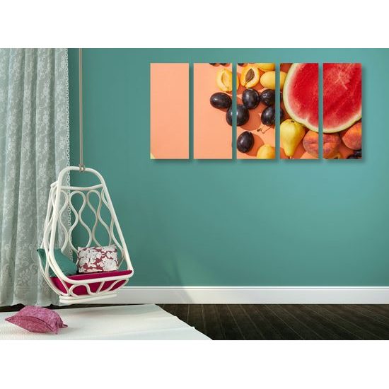 5-dielny obraz chutné ovocie