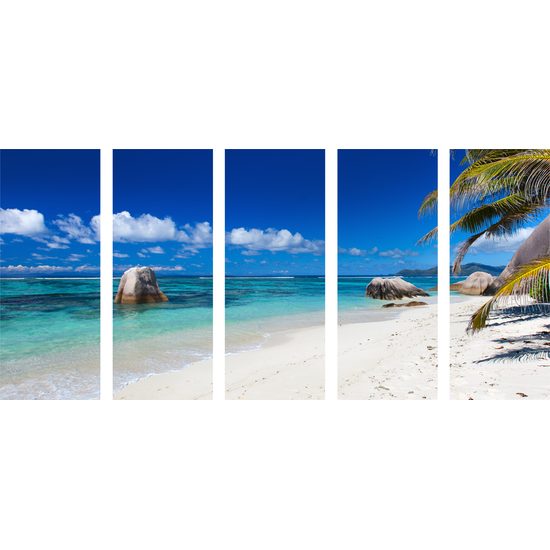 5-dielny obraz nádherná piesočná pláž