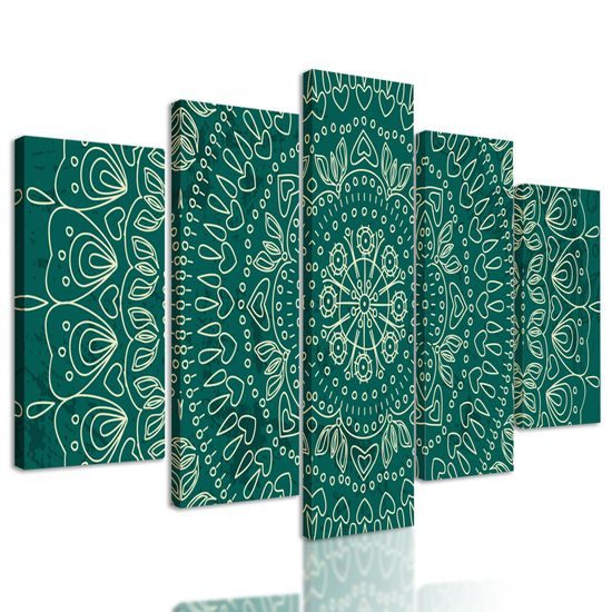 5-dielny obraz umelecká Mandala