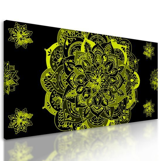 Obraz žltá vintage Mandala