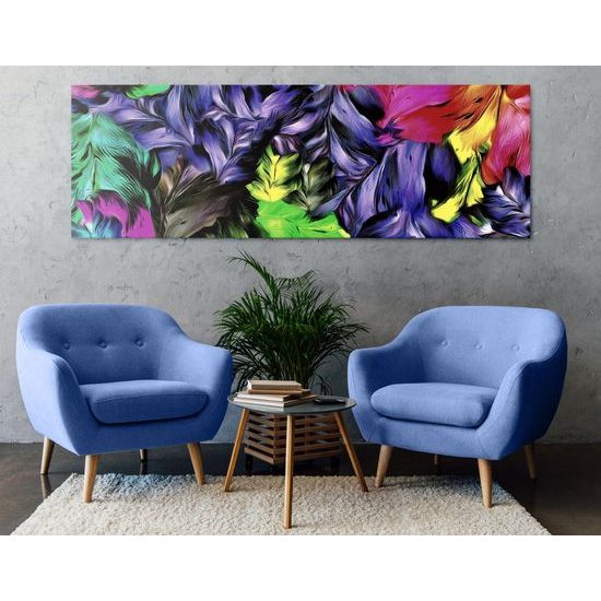 Obraz maľované pestrofarebné kvety