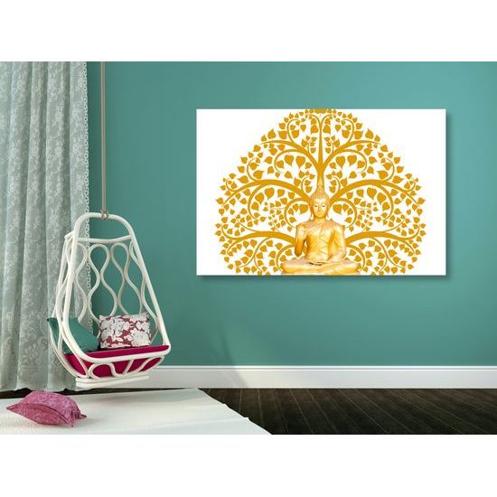 Obraz zlatá soška Budhu