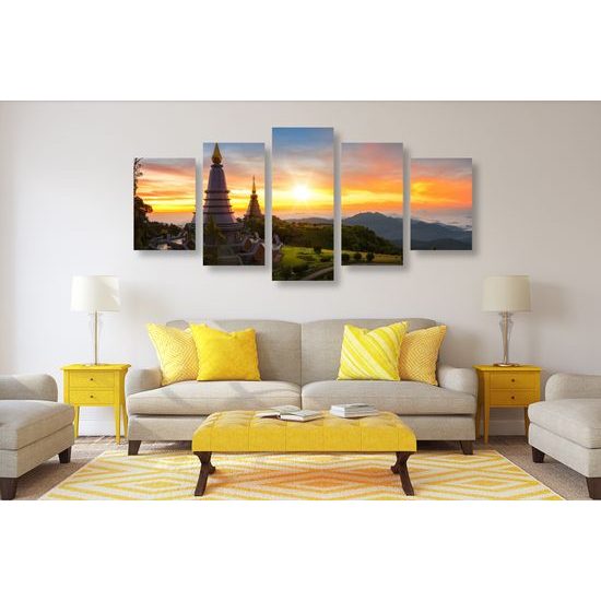 5-dielny obraz krásy Thajských hôr