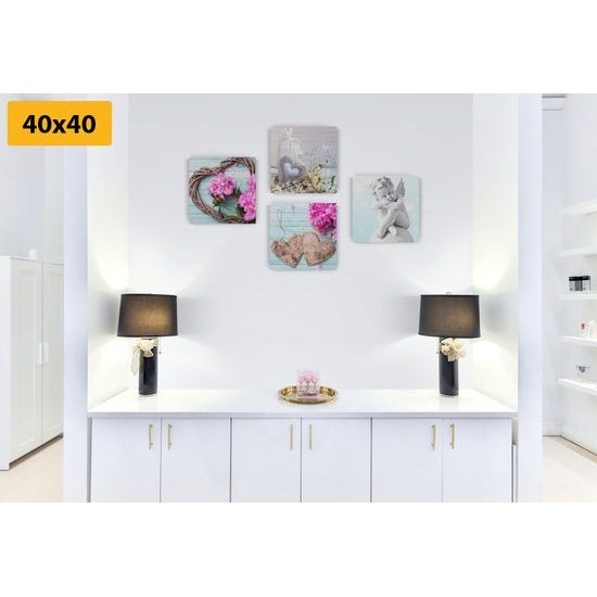 Set obrazov roztomilé vintage prvky