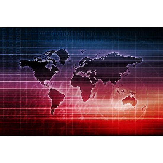 Samolepiaca tapeta mapa sveta na štýlovom pozadí