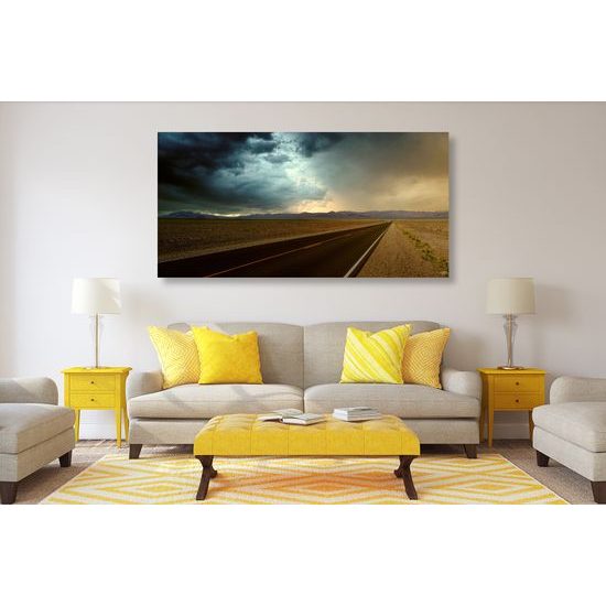 Obraz nekonečná cesta púšťou