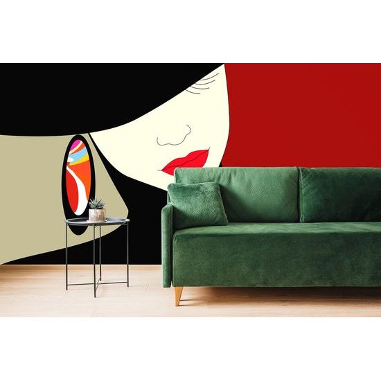 Tapeta tajomná žena v klobúku