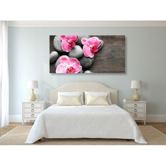 Obraz zen kamene na drevenom pozadí