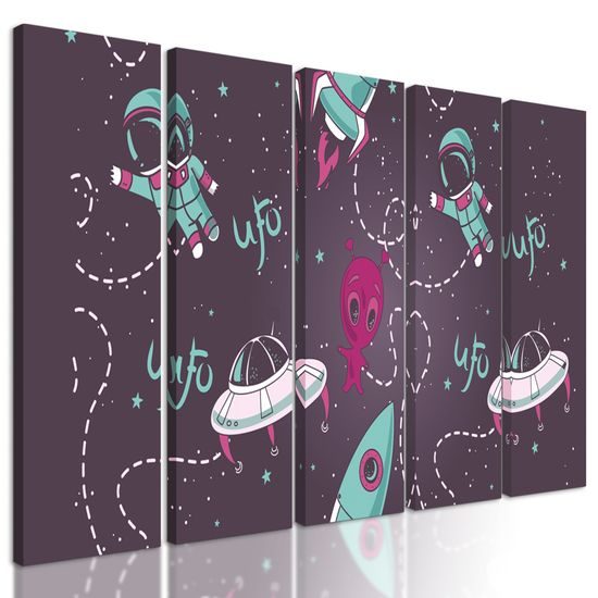 5-dielny obraz vesmírny priatelia