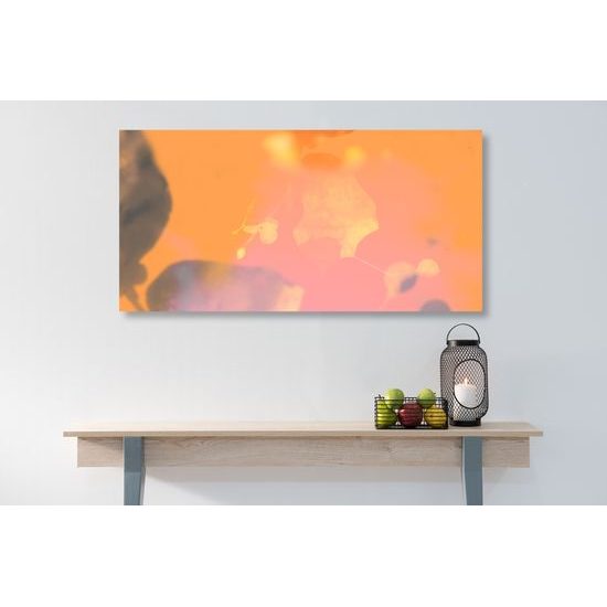 Obraz nádherný lipový list pri západe slnka