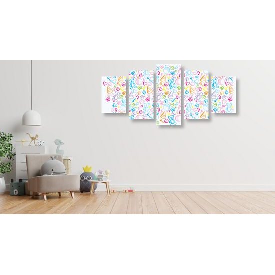 5-dielny obraz hračky v krásnom farebnom prevedení