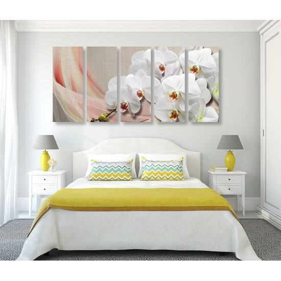 5-dielny obraz nádherná orchidea