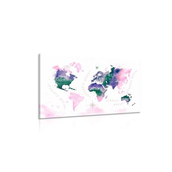 Obraz umelecká mapa sveta