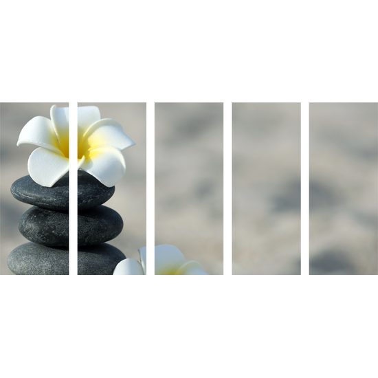 5-dielny obraz kamene v rovnováhe
