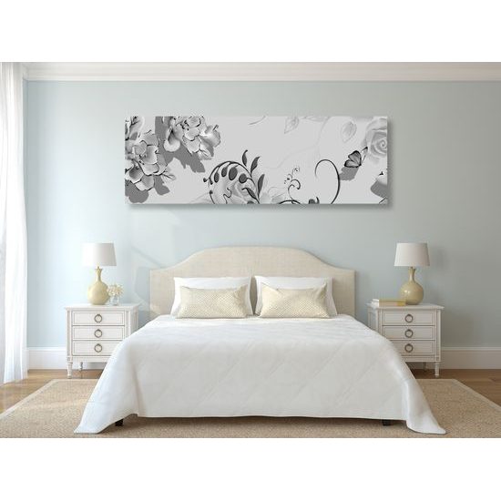 Obraz luxus v čiernobielom prevedení