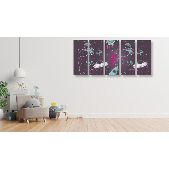 5-dielny obraz vesmírny priatelia