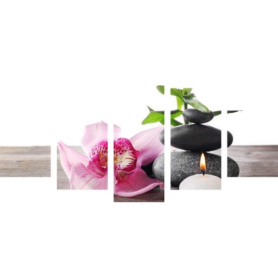 5-dielny obraz nežné wellness zátišie