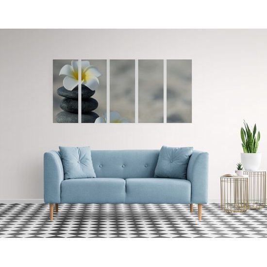 5-dielny obraz kamene v rovnováhe