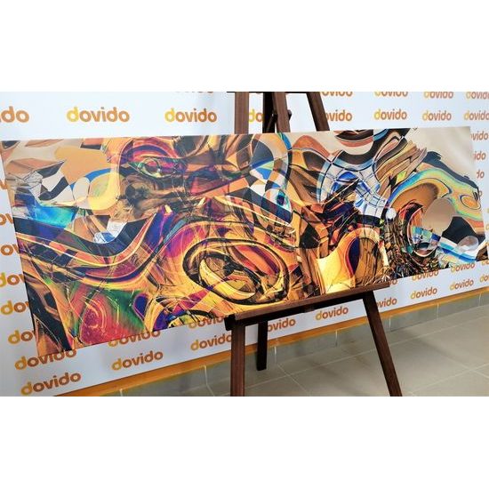 Obraz abstraktné umenie v zlatom prevedení