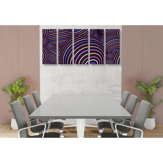 5-dielny obraz optická ilúzia tvorená guličkami