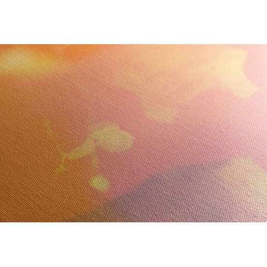 Obraz nádherný lipový list pri západe slnka