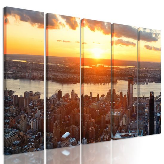5-dielny obraz okúzľujúci New York