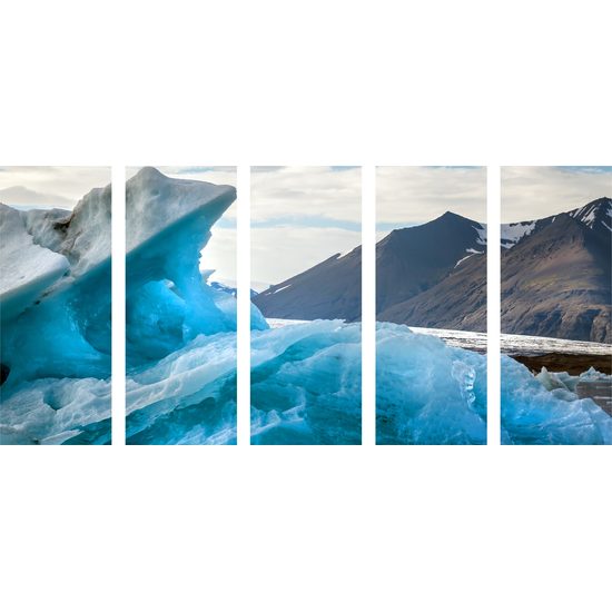 5-dielny obraz masívny arktický ladovec