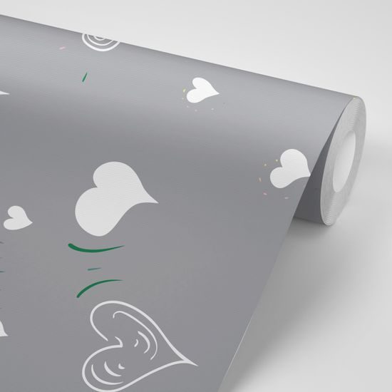 Tapeta malé biele srdiečka