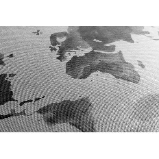 Obraz stará mapa sveta v čiernobielom prevedení