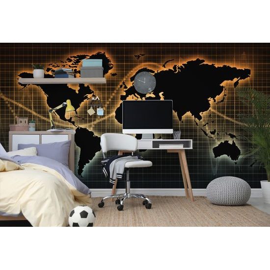 Tapeta mapa sveta na neobyčajnom pozadí