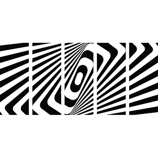 5-dielny obraz pútavá abstrakcia