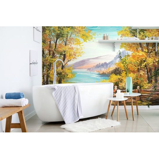 Samolepiaca tapeta jesenný pohľad na horské jazero