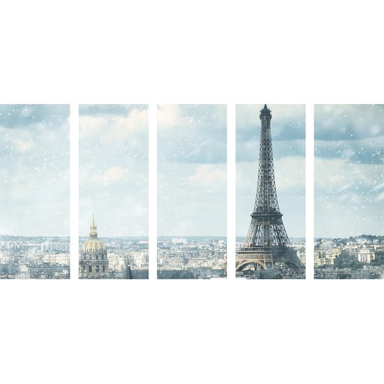5-dielny obraz pohľad na zaujímavý Paríž