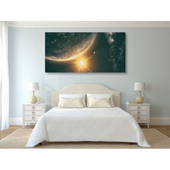 Obraz nádherná planéta zem z vesmírnej stanice