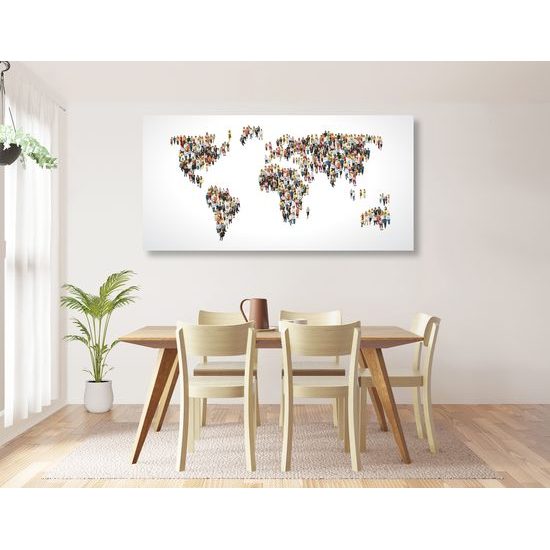 Obraz mapa tvorená ľudmi