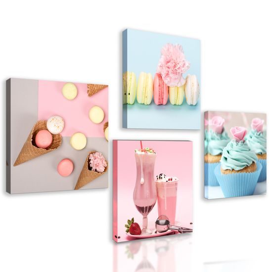 Set obrazov lákavé zákusky