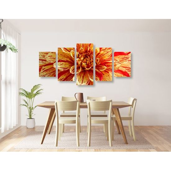5-dielny obraz ohromná dália