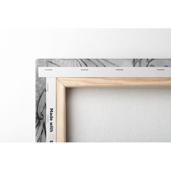 Obraz Mandala v čiernobielom prevedení