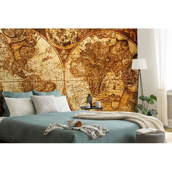 Samolepiaca tapeta stará mapa sveta