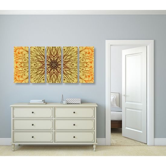 5-dielny obraz zaujímavá luxusná Mandala