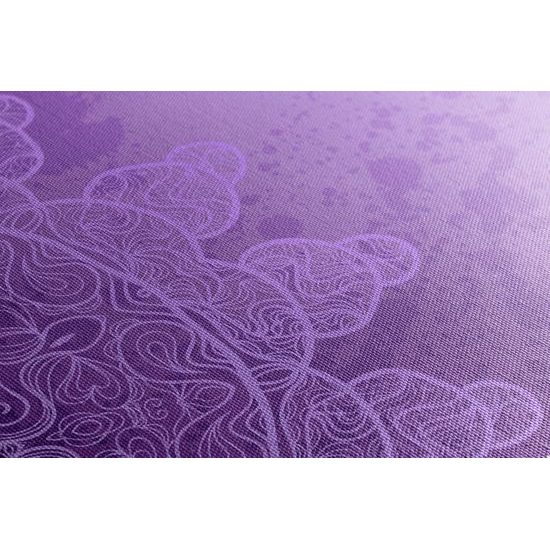 Obraz fialová Mandala s abstraktnými prvkami