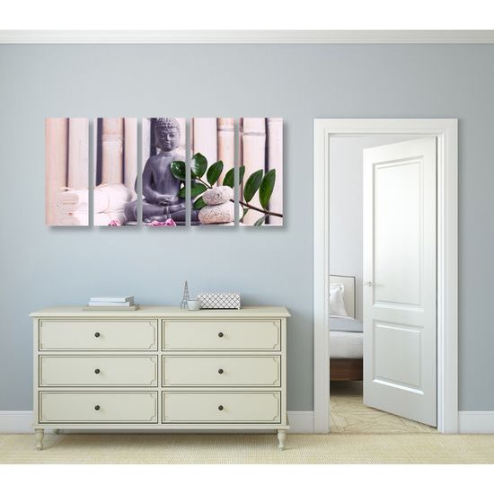 5-dielny obraz ukľudnujúci Budha