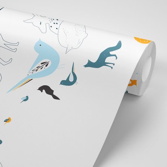 Samolepiaca tapeta zvieratká v lese